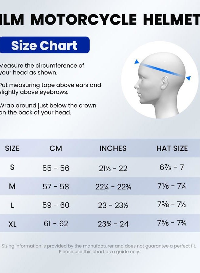 ILM Full Face Motorcycle Street Bike Helmet with Removable Winter Neck Scarf + 2 Visors DOT (S, White) - Image 5