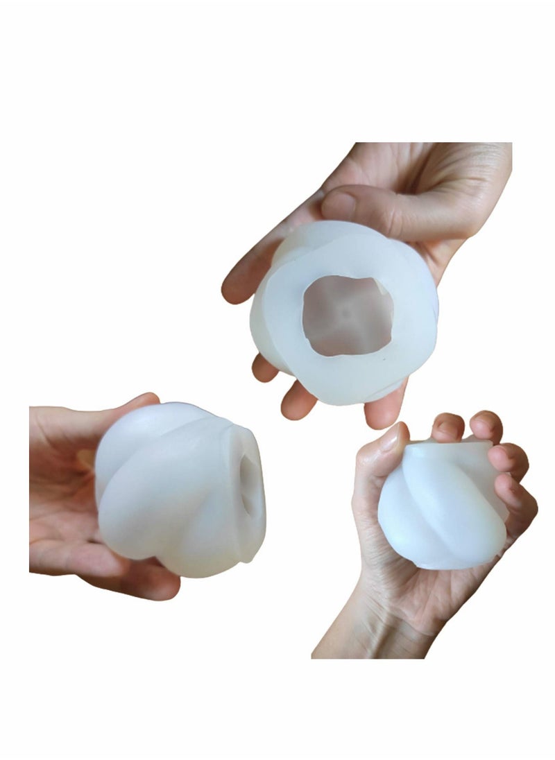 Excefore Ball Candle Molds, 2 Pack Woolen Ball Mould and Knot Mold,Ball of Yarn Design Fondant Mold  - Image 2
