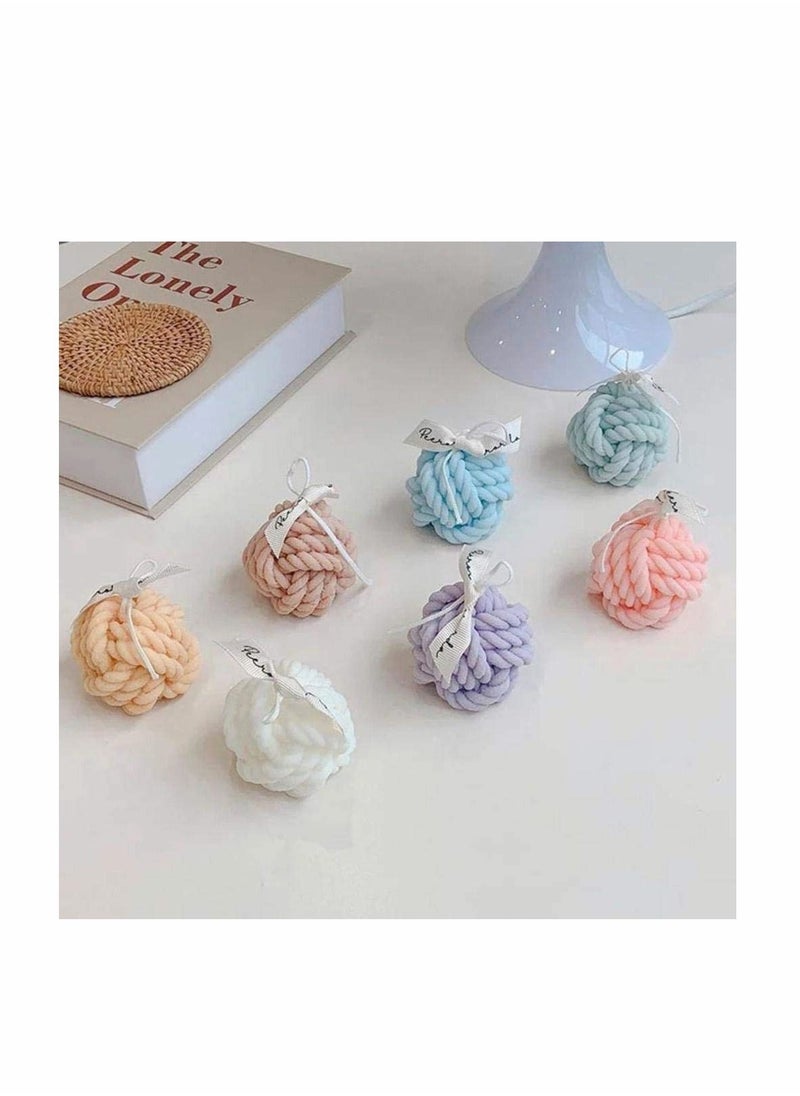 Excefore Ball Candle Molds, 2 Pack Woolen Ball Mould and Knot Mold,Ball of Yarn Design Fondant Mold  - Image 3