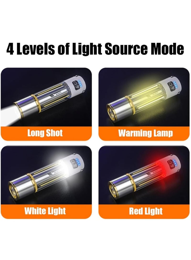 Zikra Multifunctional Super Bright Long Distance Rechargeable Flashlight, LED Flashlight, Powerful Tactical Torch Light, Outdoor Waterproof Focus Zoomable Flash Light, Pocket Flashlight for Camping Hiking - Image 5