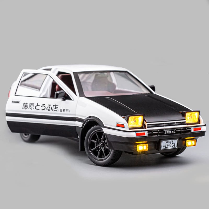 Mzexoma 124 Diecast Cars Initial D Trueno AE86 Car Model Sports Car Toys for Kids and AdultsPull Back Vehicles BlackType C - Image 2