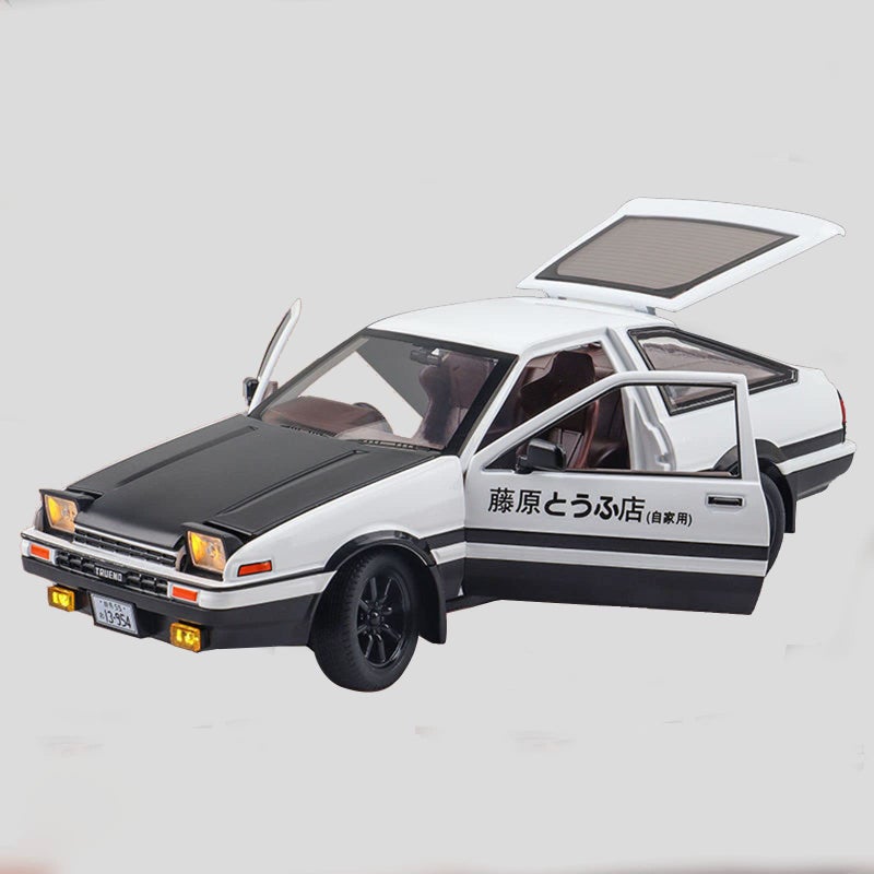 Mzexoma 124 Diecast Cars Initial D Trueno AE86 Car Model Sports Car Toys for Kids and AdultsPull Back Vehicles BlackType C - Image 3