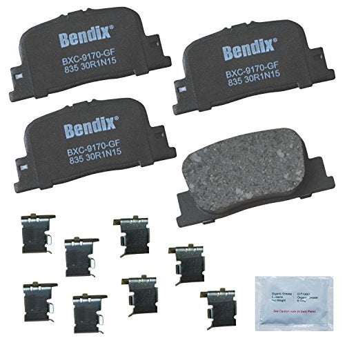 Bendix Priority1 CFC835 Ceramic Rear Brake Pads for Lexus ES300 2001-2000, Scion tC 2010-2005, Toyota Camry 2001-2000 - Image 1