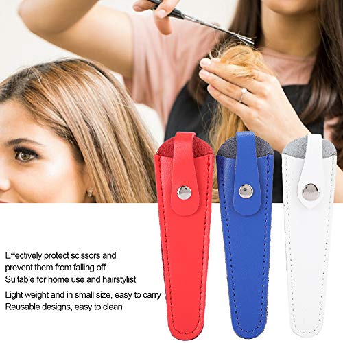 Zetiling Professional 3pcs Scissors Bag, PU Leather Hairdressing Scissors Holster for Salon Barber - Image 2