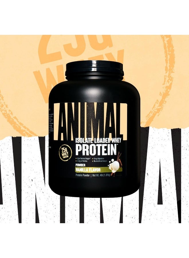 ANIMAL Whey Isolate Whey Protein Powder – Isolate Loaded For Post Workout And Recovery – Low Sugar With Highly Digestible Whey Isolate Protein - Vanilla - 4 Pound (Pack Of 1)  - Image 3