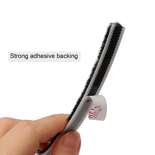 TORRAMI Adhesive Brush Seal Weather Stripping 11/32 inch x 3/16 inch x 16 ft, Dustproof Soundproof Windproof for Windows Bottom and Frame,Sliding Doors Frame,Wardrobe, Black - Image 3