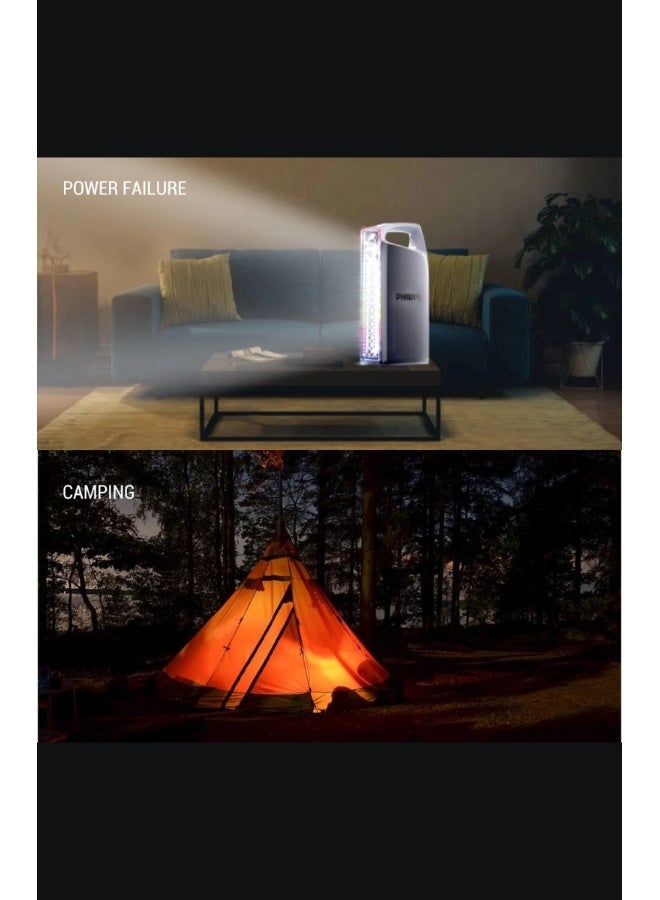 Philips Rechargeable LED Emergency Lantern with RGB Ambient Light | 1000 Lumens Portable Light | 4000mAh Battery | USB‑C Charging | Multi‑Function Camping & Power Cut Light SFL3402/56 grey - Image 3