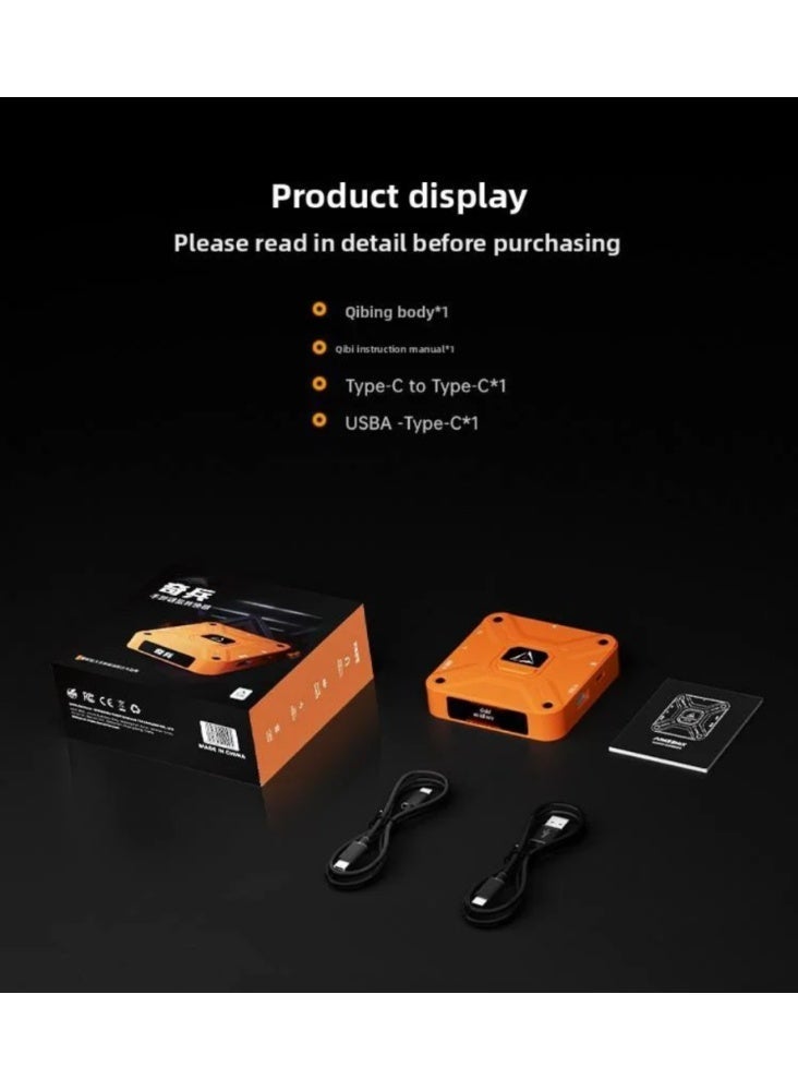 قطعة كيبورد و ماوس AIMZENIX AX360M ربط الماوس والكيبورد للايفون والايباد لنظام iOS شحن سريع PD 60W استجابة 1000Hz منفذ سماعة 3.5mm ودعم QC 18W اللون برتقالي - Image 5