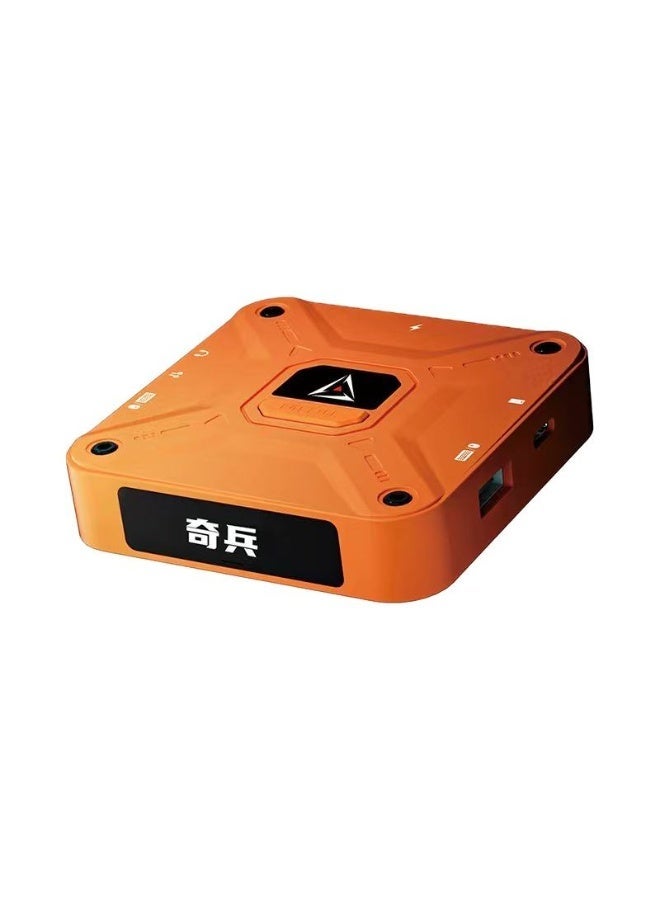 قطعة كيبورد و ماوس AIMZENIX AX360M ربط الماوس والكيبورد للايفون والايباد لنظام iOS شحن سريع PD 60W استجابة 1000Hz منفذ سماعة 3.5mm ودعم QC 18W اللون برتقالي - Image 1