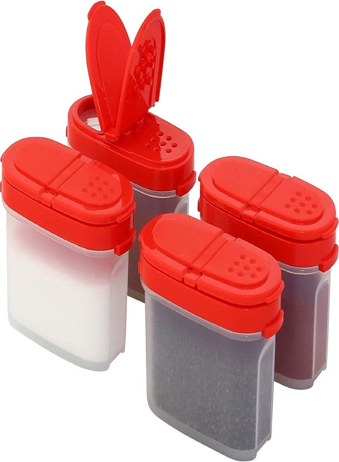 PUTHAK Clear Plastic Empty Spice Container Spice Jars with Lid – Kitchen Bottle Dispenser Store Spice,Herb,Rub,Sugar,Salt,Pepper 2 Way Lids Sift/Pour Shaker–Refillable (4 Pack 150 ml) - Image 1