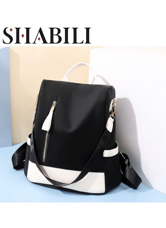 SHABILI Girls' Nylon Material Backpack, Student's Large-capacity School Bag College Bag Tourist Bag Back Bag, Daily Commuting Shoulder Bag Crossbody Bag Office Bag Handbag Tote Bags for Women/Teenagers  - Image 1