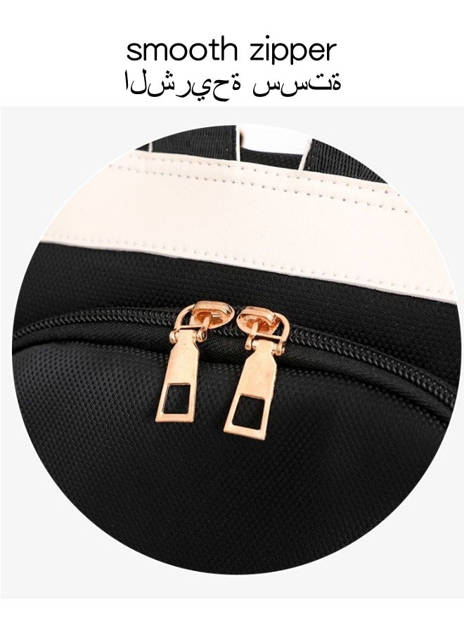 SHABILI Girls' Nylon Material Backpack, Student's Large-capacity School Bag College Bag Tourist Bag Back Bag, Daily Commuting Shoulder Bag Crossbody Bag Office Bag Handbag Tote Bags for Women/Teenagers  - Image 4