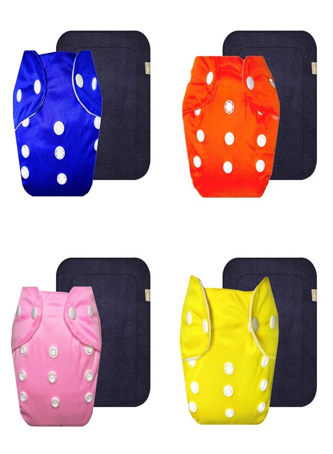 حفاضات دمبلدو لايت القماشية مع حشوة سوداء (عبوة من 4 قطع) | ناعمة ولطيفة | قابلة لإعادة الاستخدام والغسل | سريعة الجفاف | موثوق بها من قبل الأمهات | من 3 أشهر إلى سنتين | مناسبة للجنسين - Image 1