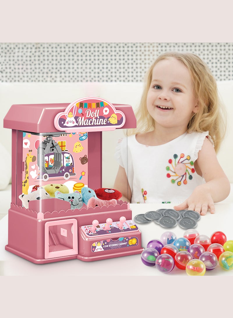 Sharpdo Doll Machine for Kids, DIY Mini Claw Electronic Machine with Music, Light and Grabber for Home Parties, Boys and Girls Fun and Cool Toys Galore Gift (Pink) - Image 5