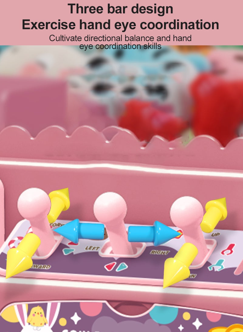 Sharpdo Doll Machine for Kids, DIY Mini Claw Electronic Machine with Music, Light and Grabber for Home Parties, Boys and Girls Fun and Cool Toys Galore Gift (Pink) - Image 2