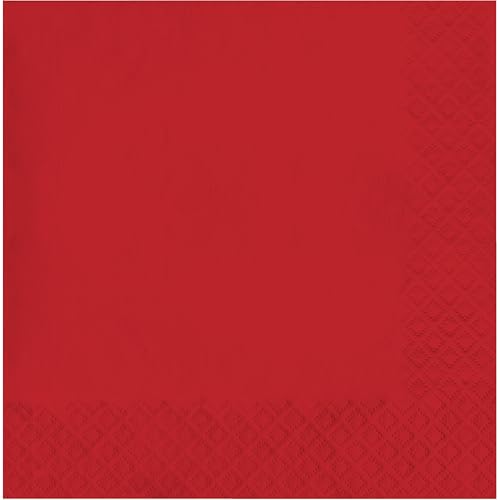 Creative Converting Touch of Color 2-Ply Paper Lunch Napkins, 50-Count, Classic Red - Image 1