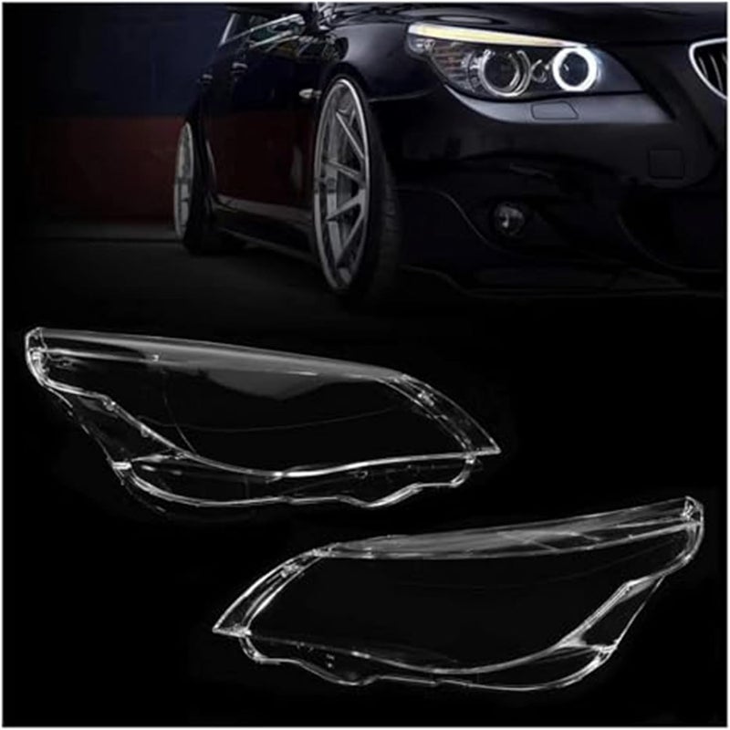 Wivplex Clear Headlamp Lens Cover for BMW 5-Series M5 E60 E61 525i 530i 545i 550i (2003-2010) - 1 Pair - Image 5