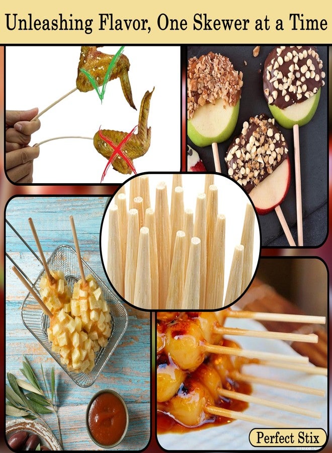 Perfect Stix 5.5" x 3/16 Candy Apple, Corn Dog, Skewer Sticks Semi Pt/Pack of 1000ct/ 5mm - Image 2