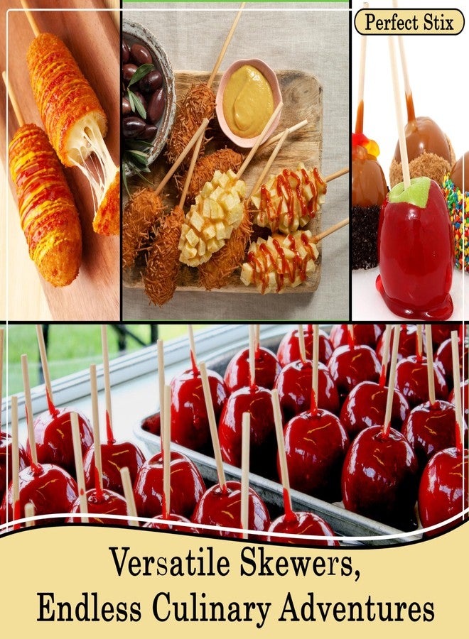Perfect Stix 5.5" x 3/16 Candy Apple, Corn Dog, Skewer Sticks Semi Pt/Pack of 1000ct/ 5mm - Image 5