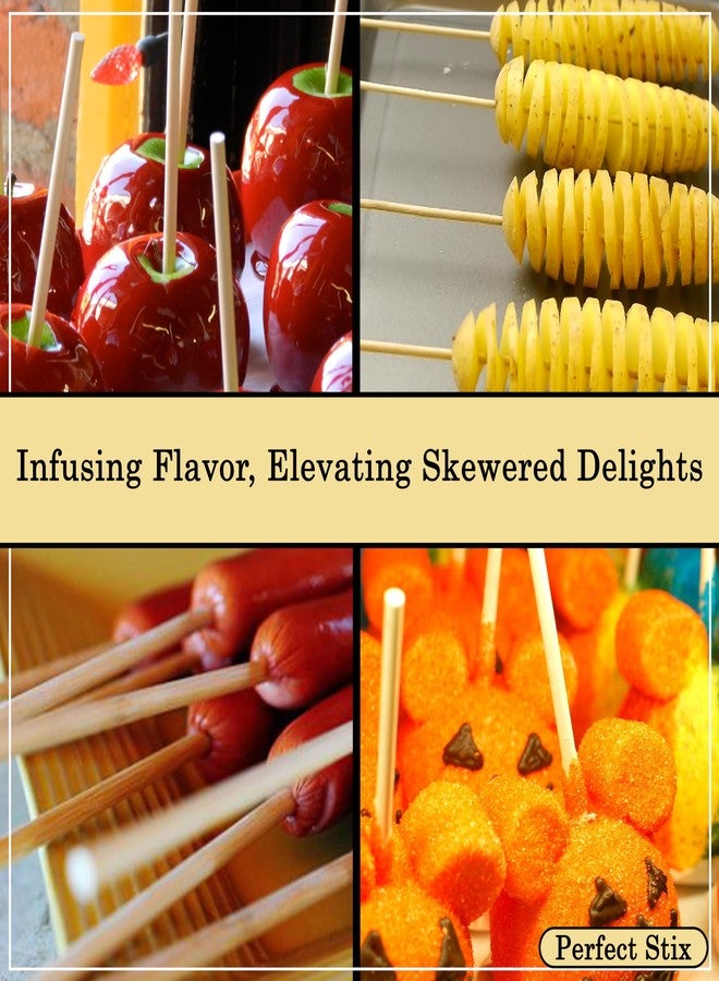 Perfect Stix 5.5" x 3/16 Candy Apple, Corn Dog, Skewer Sticks Semi Pt/Pack of 1000ct/ 5mm - Image 3