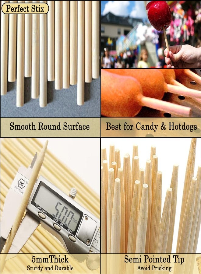 Perfect Stix 5.5" x 3/16 Candy Apple, Corn Dog, Skewer Sticks Semi Pt/Pack of 1000ct/ 5mm - Image 4