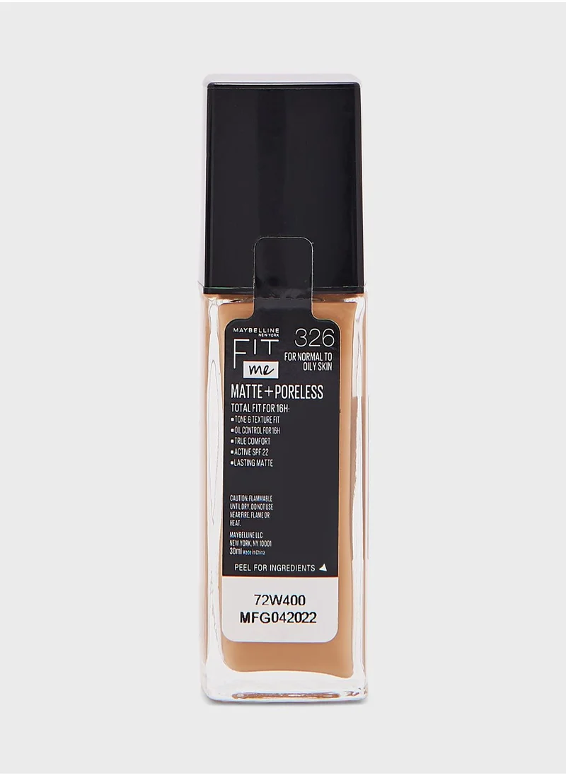 MAYBELLINE NEW YORK Fit Me Foundation Matte Poreless Spf 326