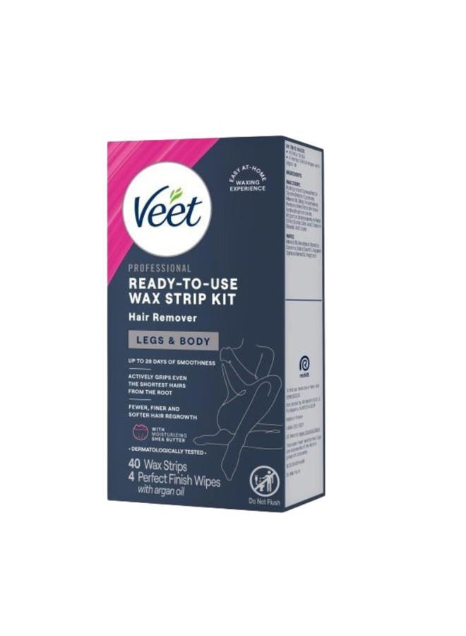 Veet Leg and Body Hair Remover Cold Wax Strips, 40 ct (Pack of 2) - Image 4