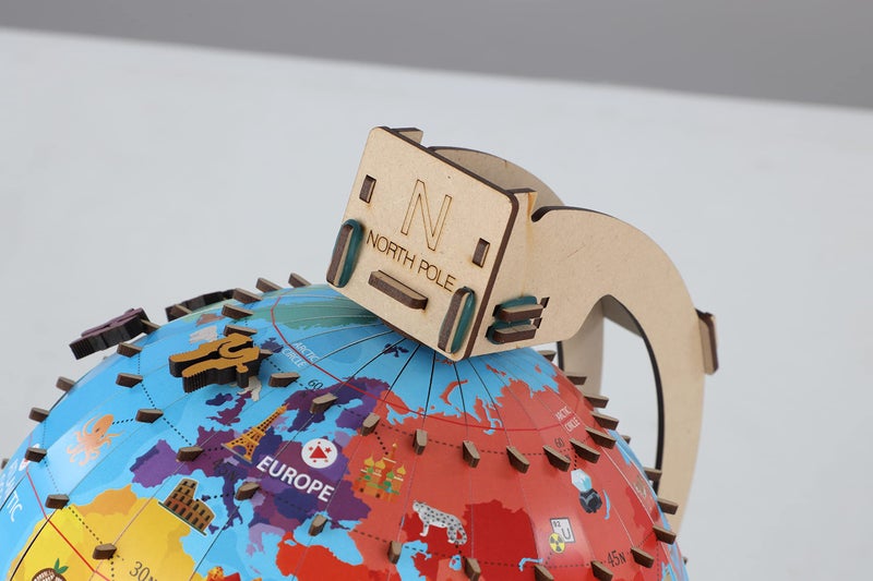 Smartivity Globe Explorer Wooden Model Engineering STEM Learning Toy for Kids Ages 8 and Up - Image 4