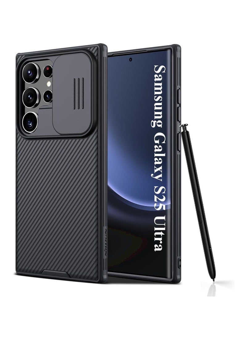 Nillkin Samsung Galaxy S25 Ultra Case Cover Nillkin Camshield Pro Case With Slide Camera Lens Protection PC Back & TPU Frame Bumper Protection for Samsung Galaxy S25 Ultra Black  - Image 1