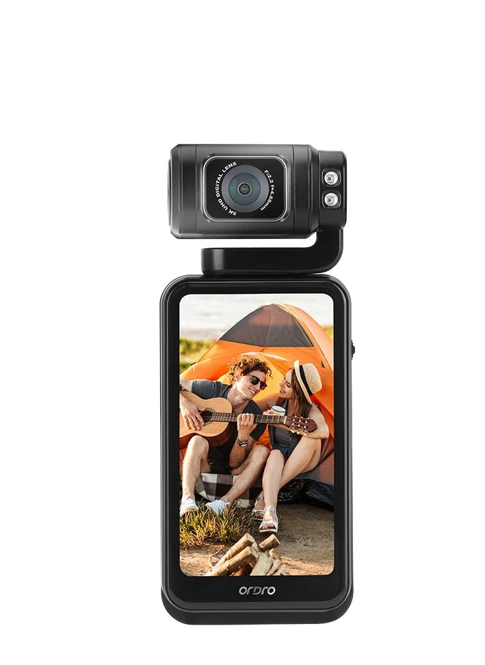 ORDRO - Ordro M3 Palm Camcorder Vlog Camera Big Screen Handheld Video Camara Digital 4K 60FPS Mini Pocket Gimbal Camera - Image 1
