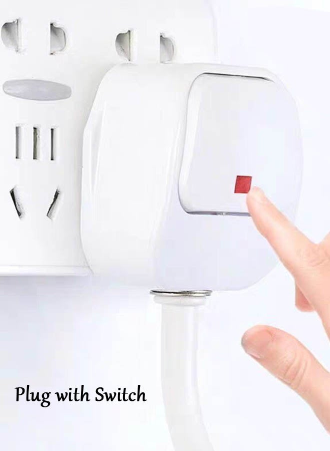LeadMy Wall Lighting Plug-In Bedside Lamp, 2700K Warm White Fabric Night Light, Space-Saving LED Wall Lamp for Bedroom, Baby Room, Bathroom, Hallway, Home Decoration 35 x 15 cm - Image 3