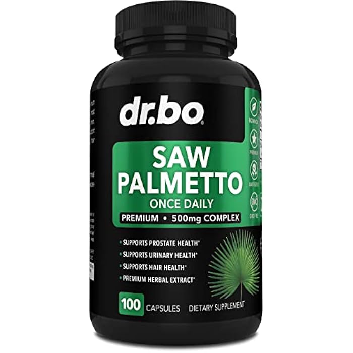dr.bo Saw Palmetto for Men Prostate Health - Hair Growth Plus Bladder Control Supplements Complex & DHT Blocker for Women & Men - Pure Saw Palmetto Hair Loss Supplement Support Extract & Urination Pills Aid - Image 1
