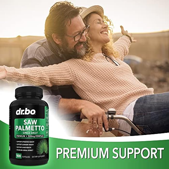 dr.bo Saw Palmetto for Men Prostate Health - Hair Growth Plus Bladder Control Supplements Complex & DHT Blocker for Women & Men - Pure Saw Palmetto Hair Loss Supplement Support Extract & Urination Pills Aid - Image 5