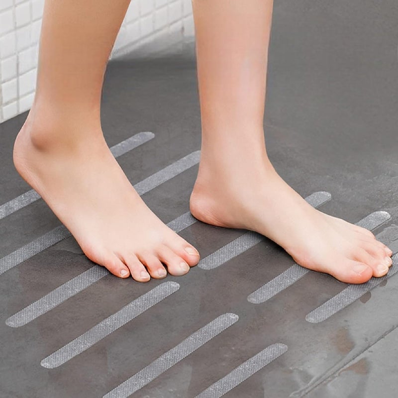 Anti-Slip Bathtub Stickers for Safety Bathroom Tubs,Non Skip Strips for Shower Floor,Strip Sticker with Advanced Scraper,Suitable for Bathtubs,Shower Rooms (Pack of 30)