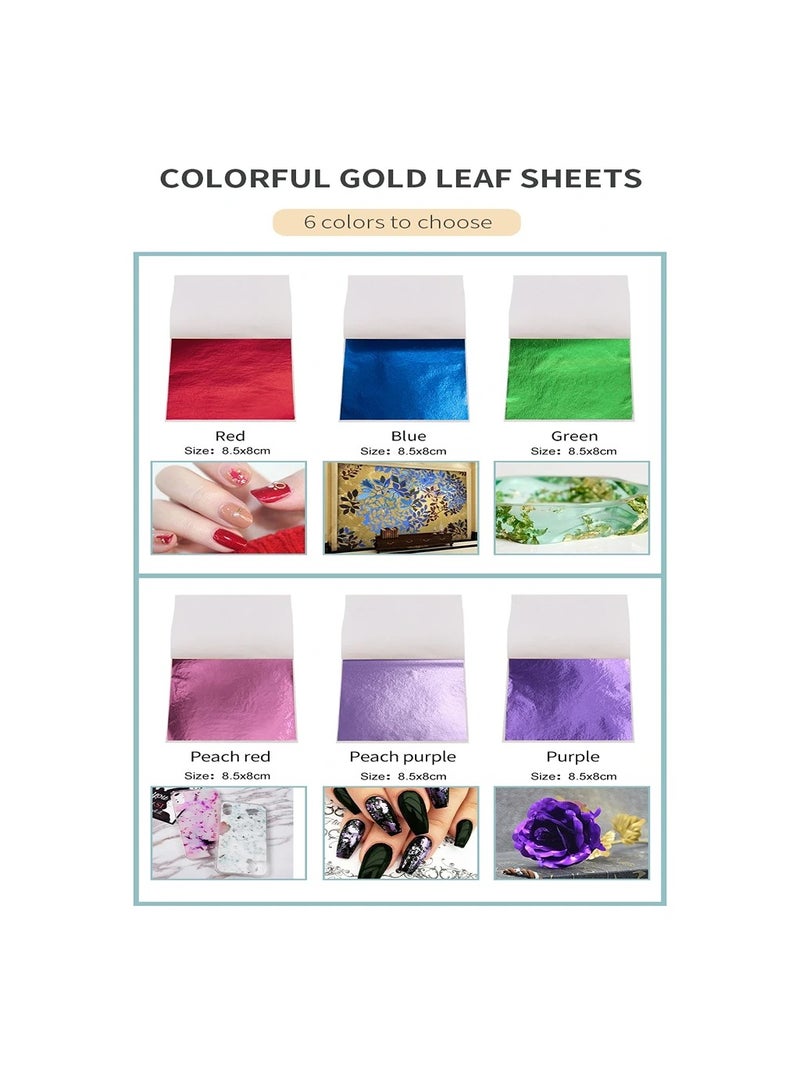 Smart 50pcs Resin Metallic Red Leaf Sheet Paper for Nails Decoration Craft Art - Image 3