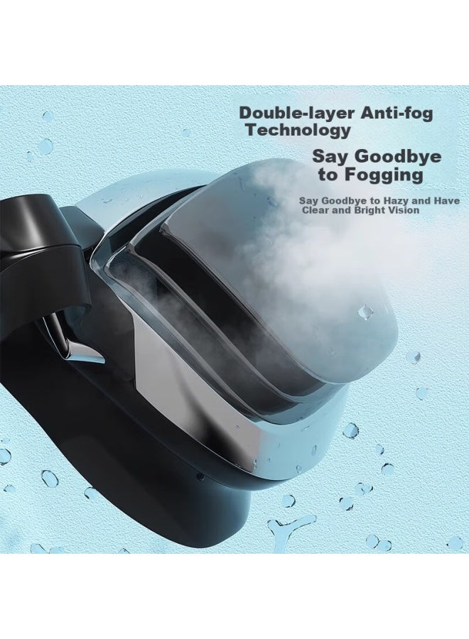 YouYou Yoyou Swimming Goggles And Swim Cap High Definition Anti-Fog Waterproof Earplugs Nose Clip Goggles Five-Piece Set Z6615 Transparent Black Plain Lens - Image 2