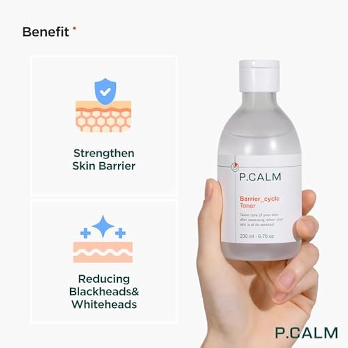 P.CALM Barrier Cycle Toner – Azulene & Centella Asiatica for Deep Hydration & Skin Barrier Strengthening, Korean Vegan Facial Toner for Sensitive Skin (200ml / 6.76 fl.oz) - Image 2