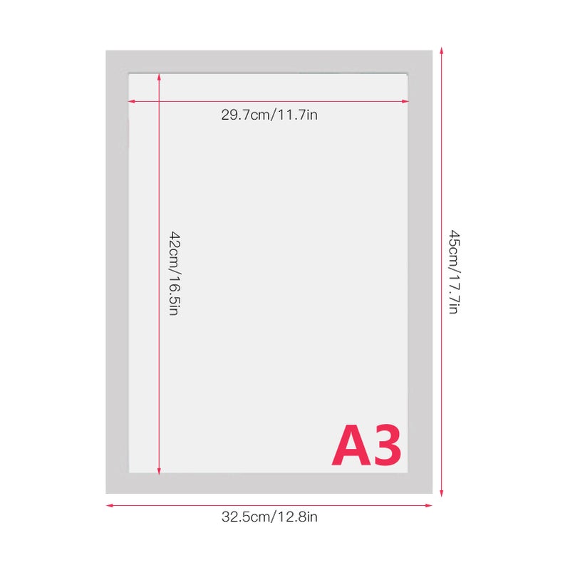 A3 PVC Magnetic Picture Frame Creative Transparent File Display Frame Sign Holder for Refrigerator Whiteboard Cupboard Wall Door - Image 3