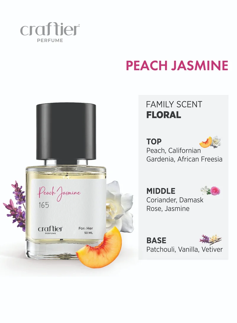 Craftier Perfume Inspired-Rush PEACH JASMINE - Inspired of-RUSH, Eau De Parfum for Women - 50ml, Long Lasting Floral Fragrance Upto 16 Hrs, Travel Size Women's Perfume for Women | Best Price UAE