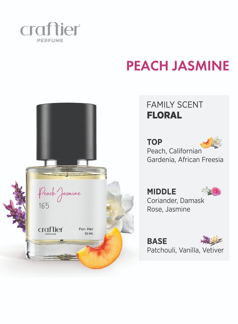 Craftier Perfume PEACH JASMINE - Inspired of-RUSH, Eau De Parfum for Women - 50ml, Long Lasting Floral Fragrance Upto 16 Hrs, Travel Size Women's Perfume - Image 3