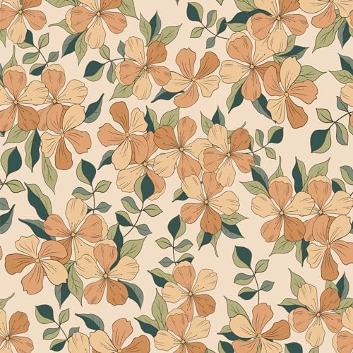 CIEMODA Peel and Stick Wallpaper Vintage Yellow Floral Thick Self Sticking Adhesive Wall Paper for Home Bedroom Kitchen Countertop Walls Cabinets Shelves Dresser Drawer Liner Furniture Decal 1772Wx 118L - Image 1