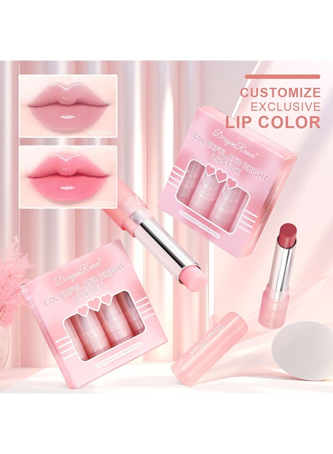 Dragon Ranee Colorful And Bright Lipstick,Colour Changing Lipstick Set, Plumping Long Lasting Lipsticks, Tinted Jelly Lip Balm with Nutritious Moisturizing Formula, Lip Repair and Natural Lip Protection Gift Set for Women - Image 3