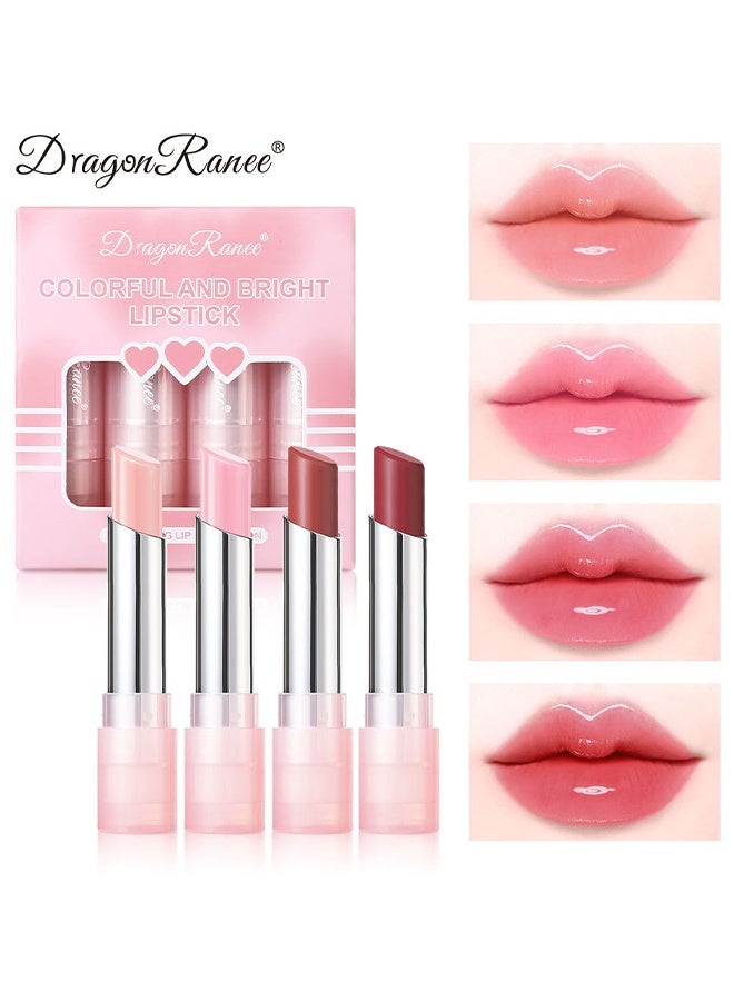 Dragon Ranee Colorful And Bright Lipstick,Colour Changing Lipstick Set, Plumping Long Lasting Lipsticks, Tinted Jelly Lip Balm with Nutritious Moisturizing Formula, Lip Repair and Natural Lip Protection Gift Set for Women - Image 1