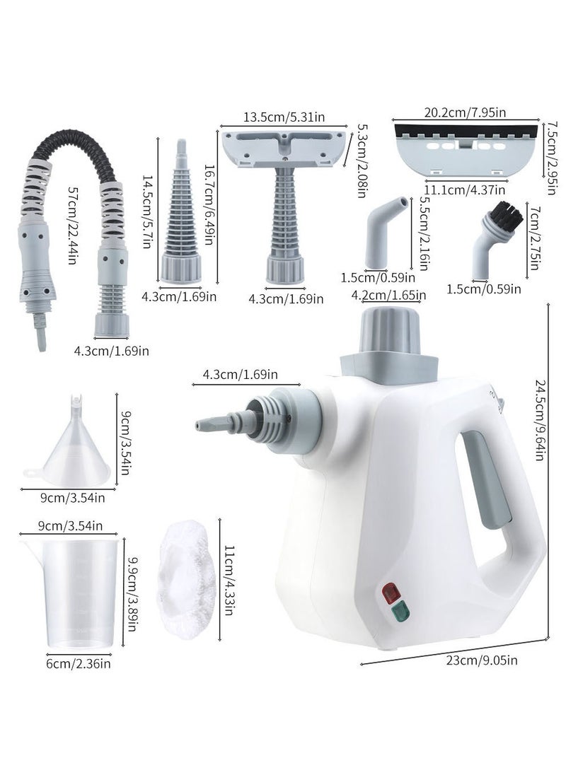 MissTiara Handheld Steam Cleaner 1050W High Temperature Pressurized Steam Cleaning Tool with 9PCS Accessory Portable Multifunction Steamer for Kitchen Sofa Bathroom Car Window  - Image 2