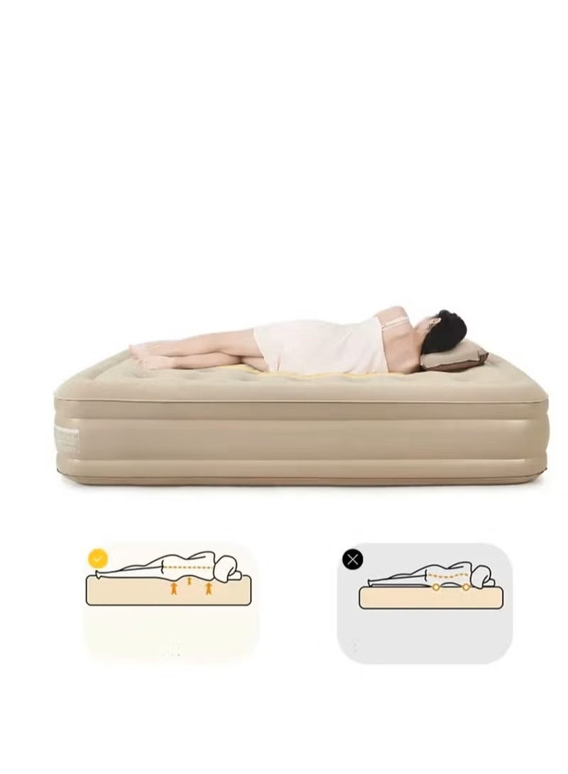 Elevated Outdoor Air Mattress – Automatic Inflatable Cushion for Beach, Camping, hiking, sleeping , and Tent Relaxation