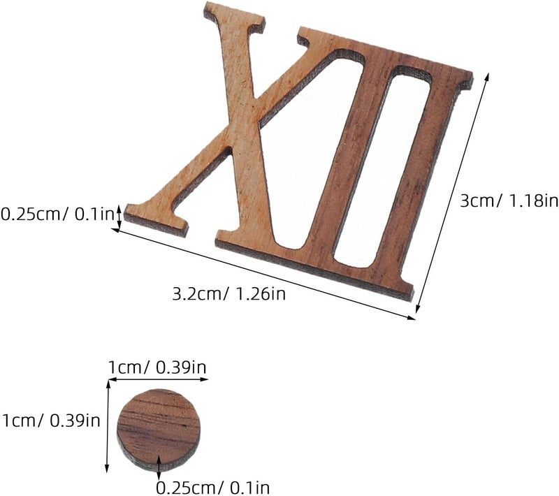 ABOOFAN Minimalist 12-inch Wall Clock Kit with Roman Numerals and Silent Movement, Wooden Clock Hands Replacement for Living Room and Office Home Décor - Image 2
