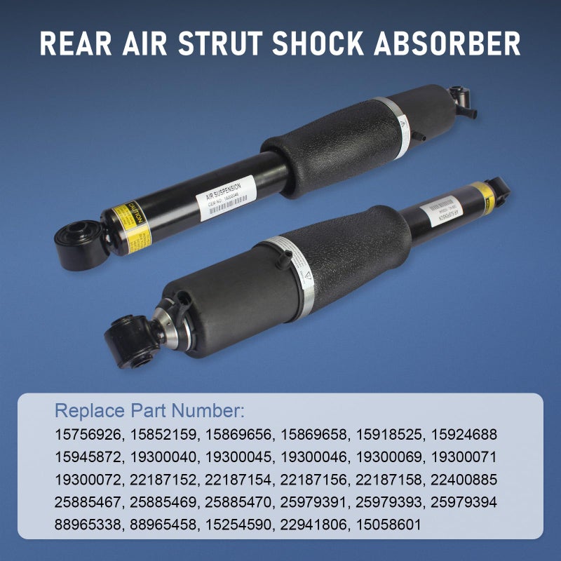 DICMIC Rear Air Strut Shock Absorber Compatible with 2002-2014 Cadillac Escalade Chevrolet Avalanche Suburban Tahoe GMC Yukon Replace# 15756926, 25979391, 25979393 - Image 3