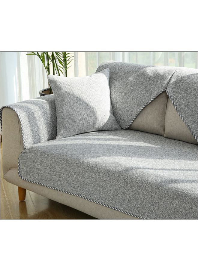 Loquat Solid Pattern Sofa Slipcover Grey