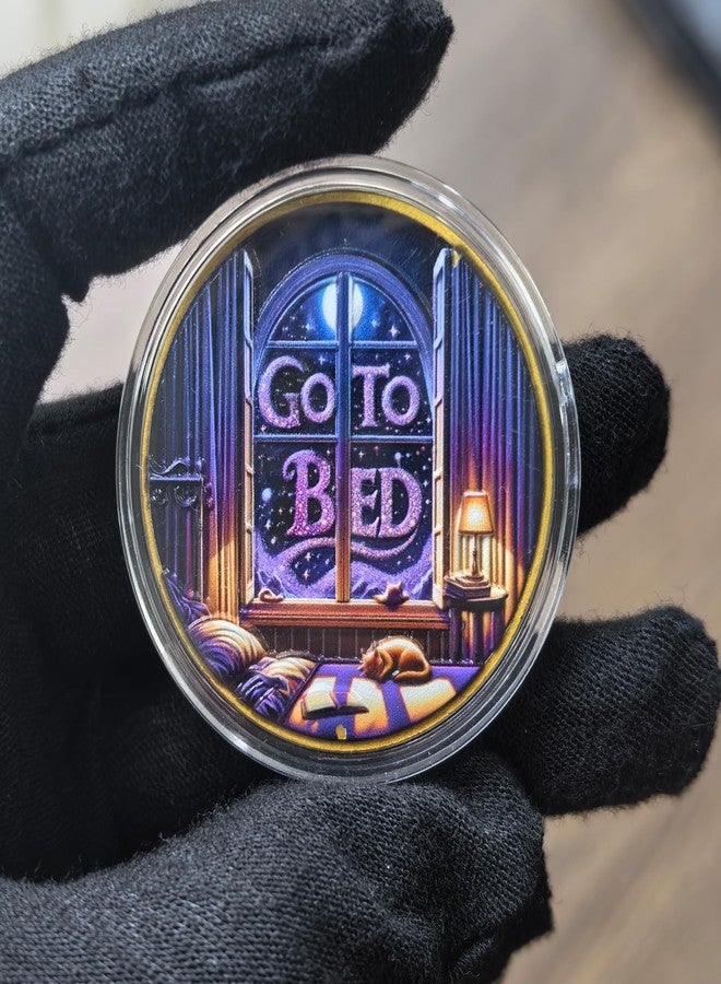 CYOUNG Book Lovers Decision Coin - 'One More Chapter' vs 'Go to Bed' Dual-Sided Medallion (Single Coin) - Image 2