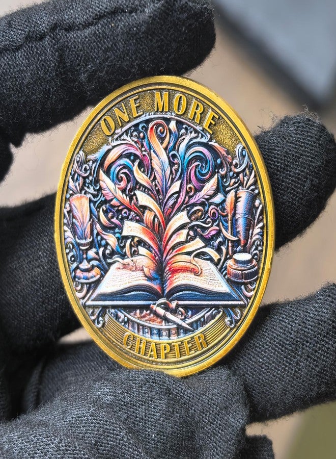 CYOUNG Book Lovers Decision Coin - 'One More Chapter' vs 'Go to Bed' Dual-Sided Medallion (Single Coin) - Image 3
